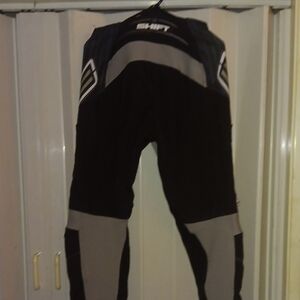 Shift Black and Gray Motorcycle Pants